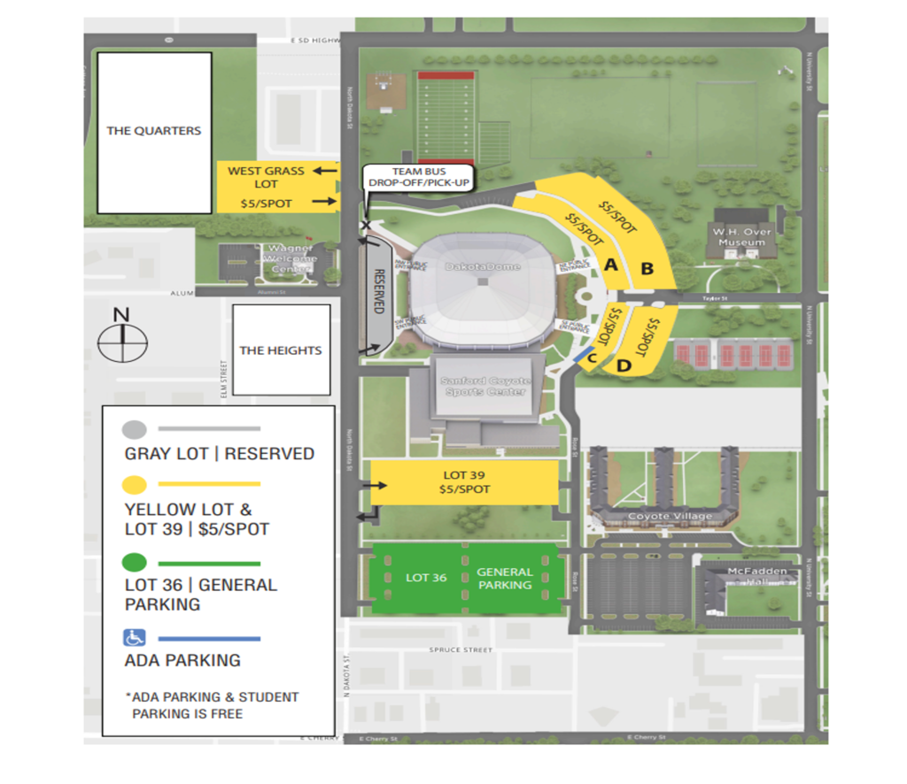 2025 State FB Dakota Dome parking