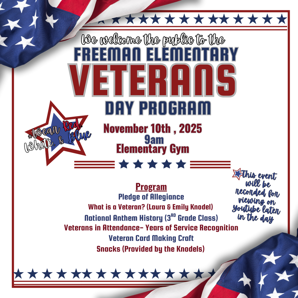 Veterans Day Program on November 10th, 2025