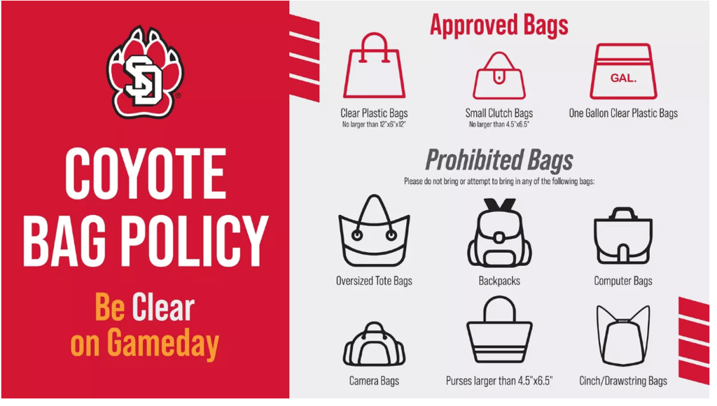 Dakota Dome bag policy