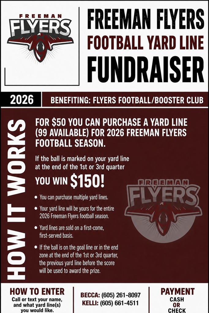 Football Yard Line Fundraiser