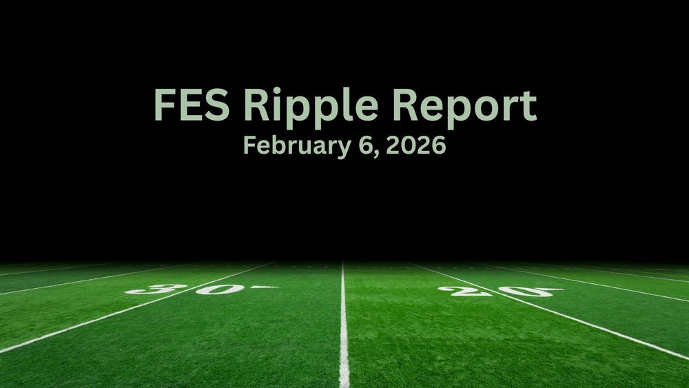 A football field at the 25 yard mark.