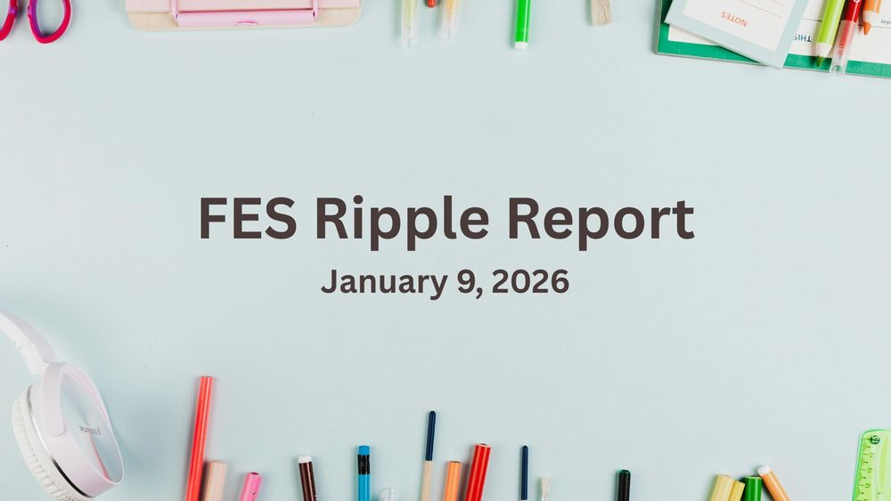 Various school supplies against a pale background.