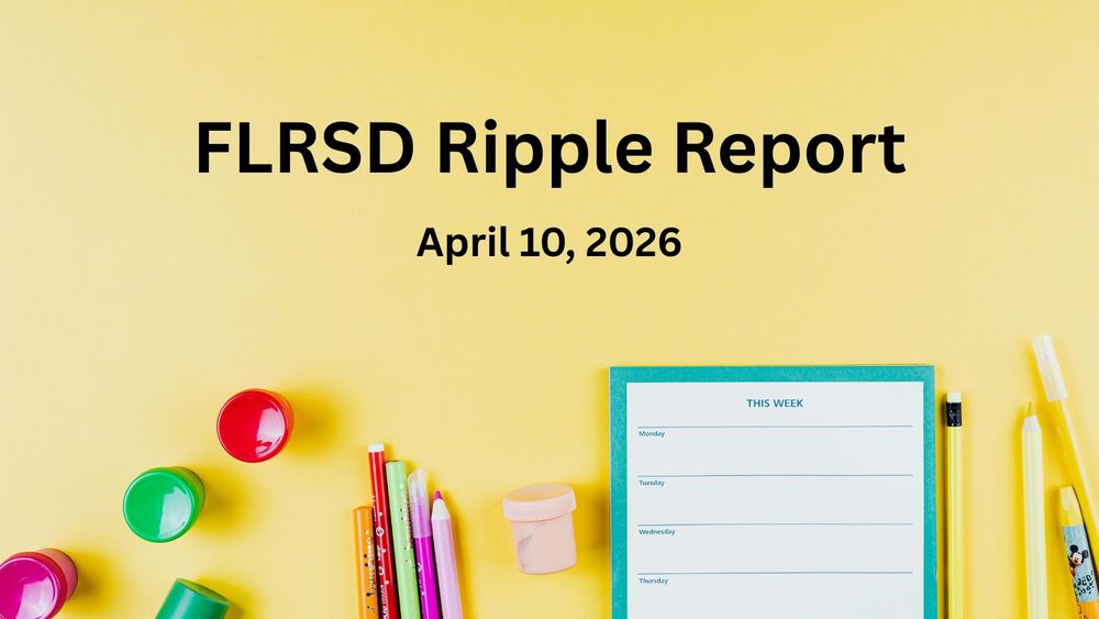 School supplies and a weekly agenda against a yellow background.