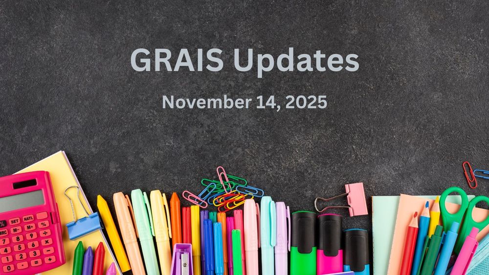 Colorful school supplies against a blackboard background.