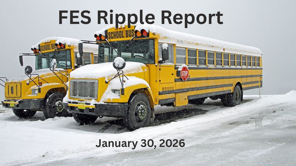 Two school buses covered in snow.