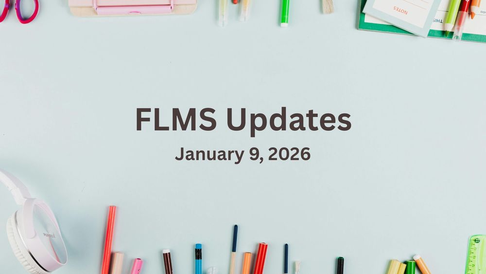 Various school supplies against a pale background.