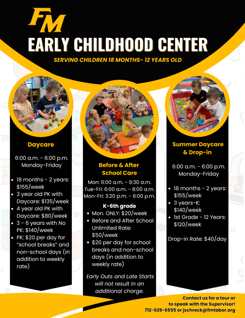 Early Childhood Center including daycare, before and after school care, and summer care