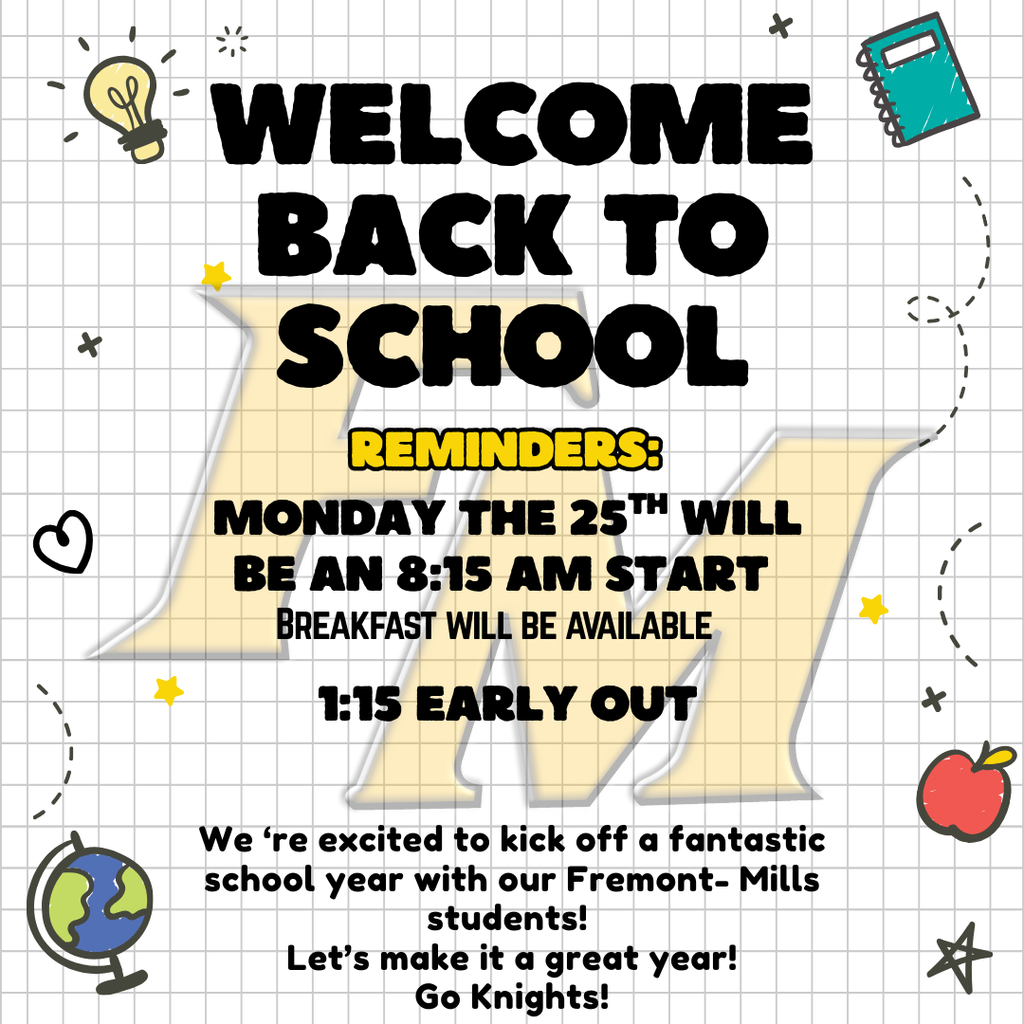 First Day of School Reminder