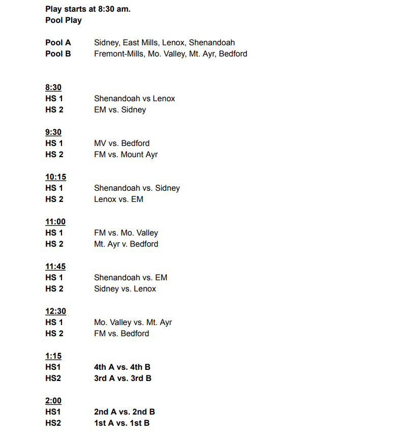 Schedule