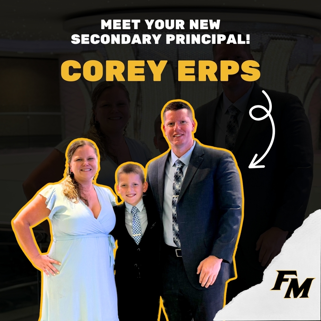 Corey Erps and his wife and son - Corey is the new Secondary Principal at Fremont-Mills.
