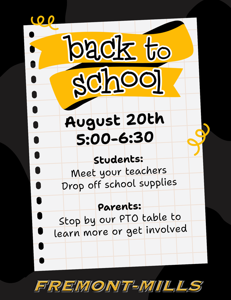 Join us for Back-to-School night on August 20th from 5:00-6:30