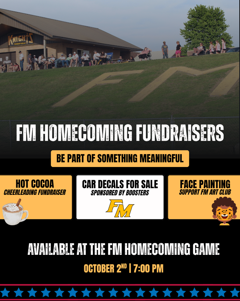 FM Homecoming Fundraisers at Friday's Football Game: Hot Cocoa, Car Decals, and Face Painting