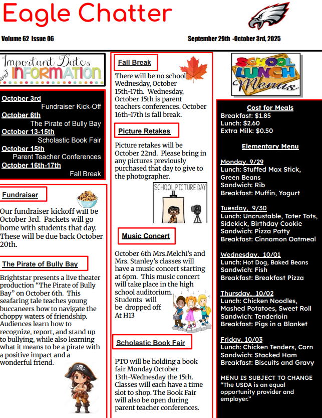 Eagle Chatter Week of September 29, 2025