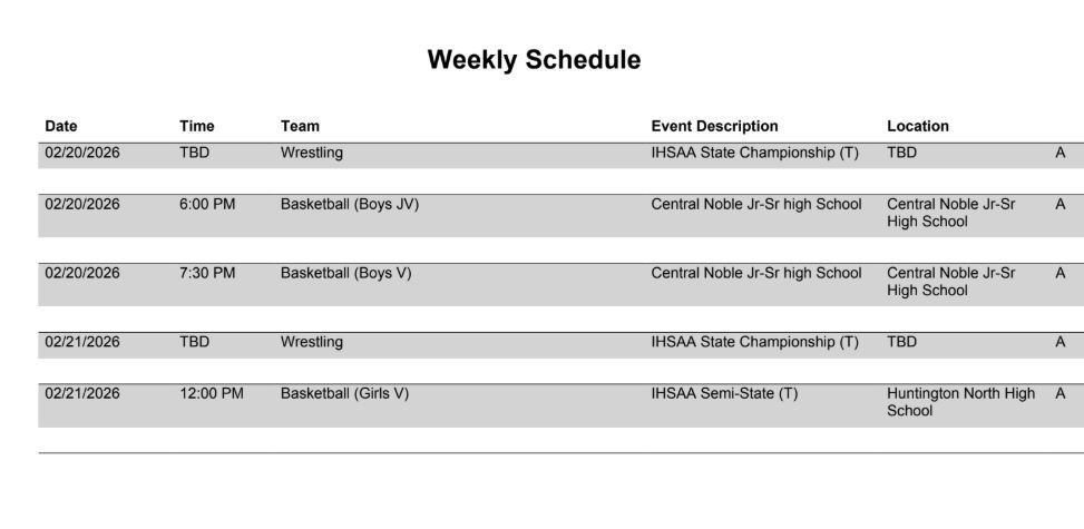FHS Atheltic Schedule 2.20.26