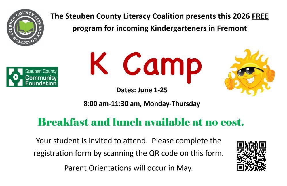 Kindergarten Camp 2026 Information