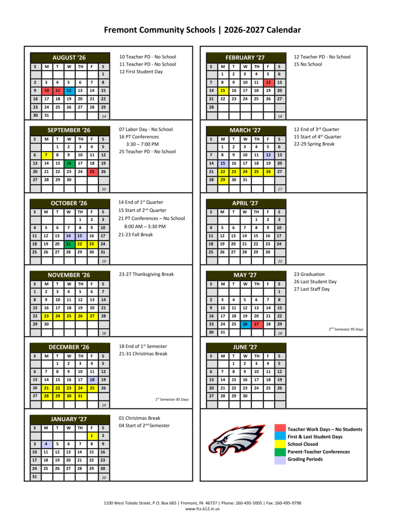 2026-27 Calendar
