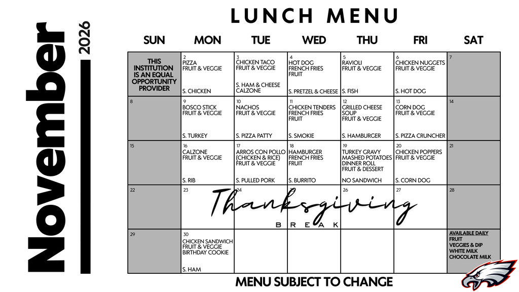 Lunch Menu