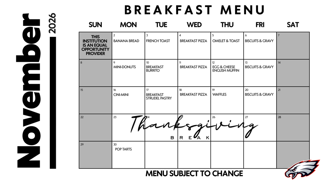 Breakfast Menu
