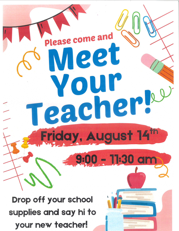 Meet your Teacher and drop off school supplies