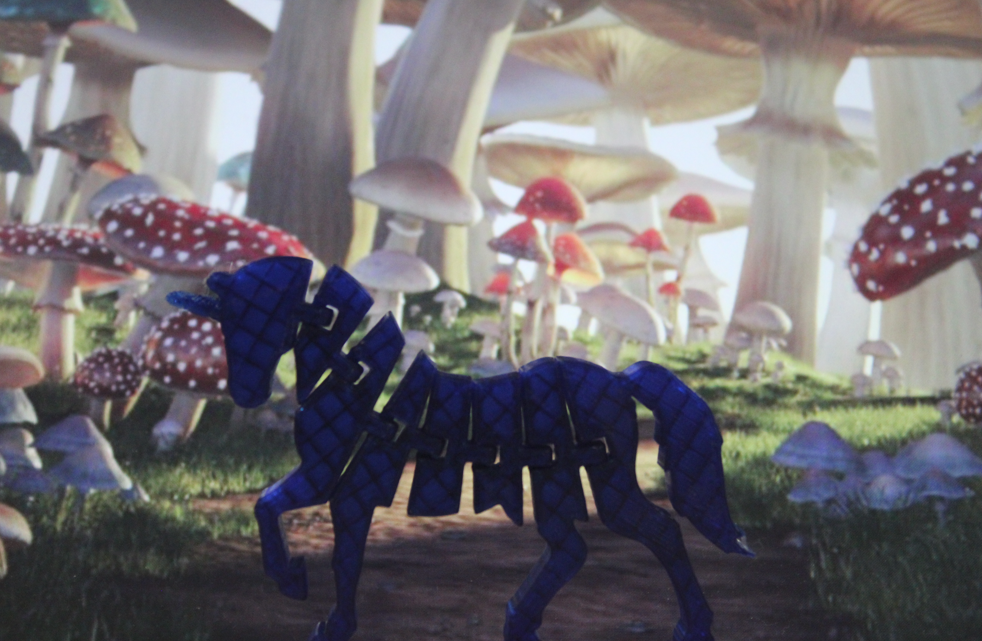 Unicorn and the mushroom garden