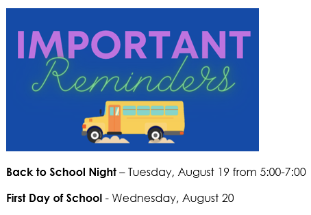 Ashton Elementary - Important Reminders