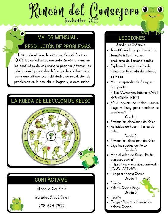 Counselor's Corner September Spanish