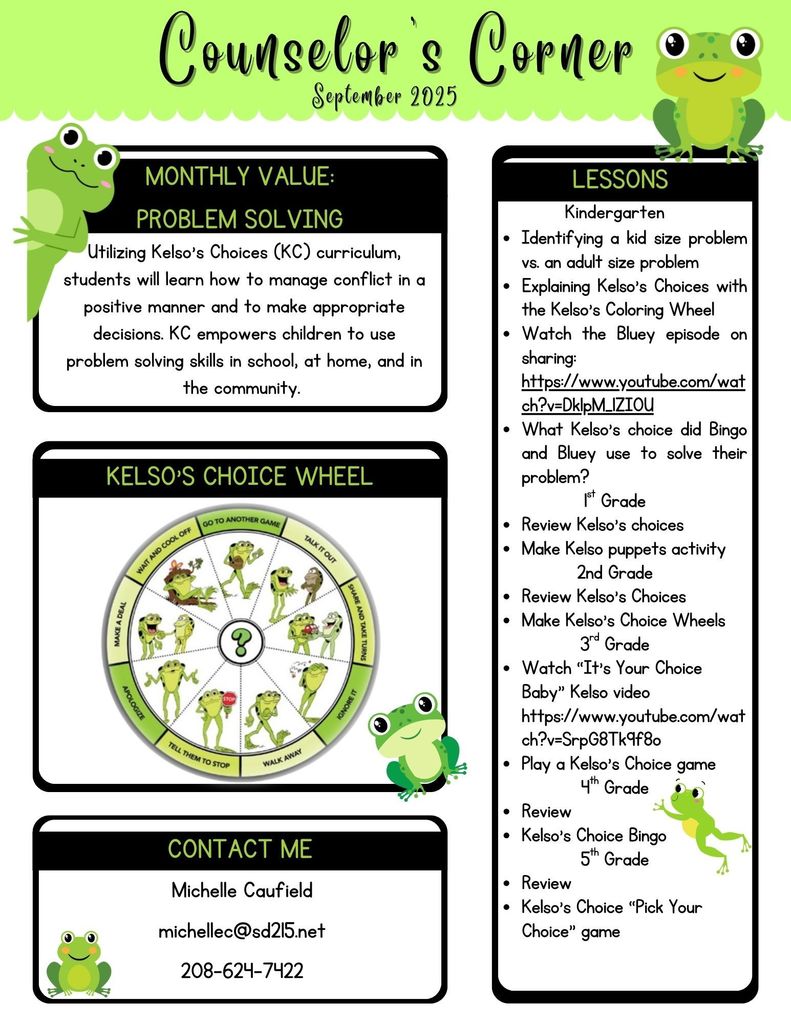Counselor's Corner September English