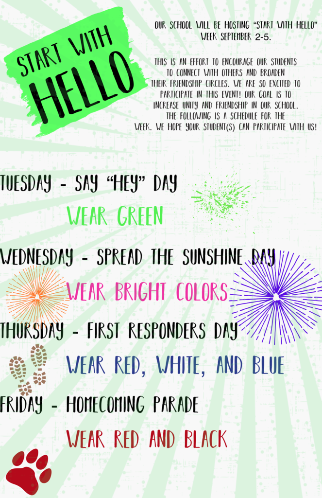Hello Week Flyer English