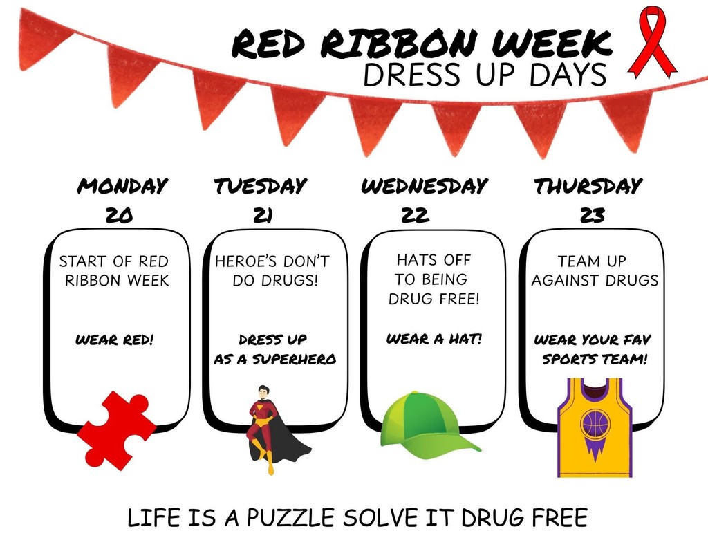 Red Ribbon Week Dress Up Days