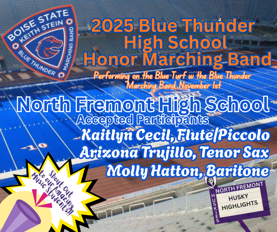 Students will perform with Boise State Band