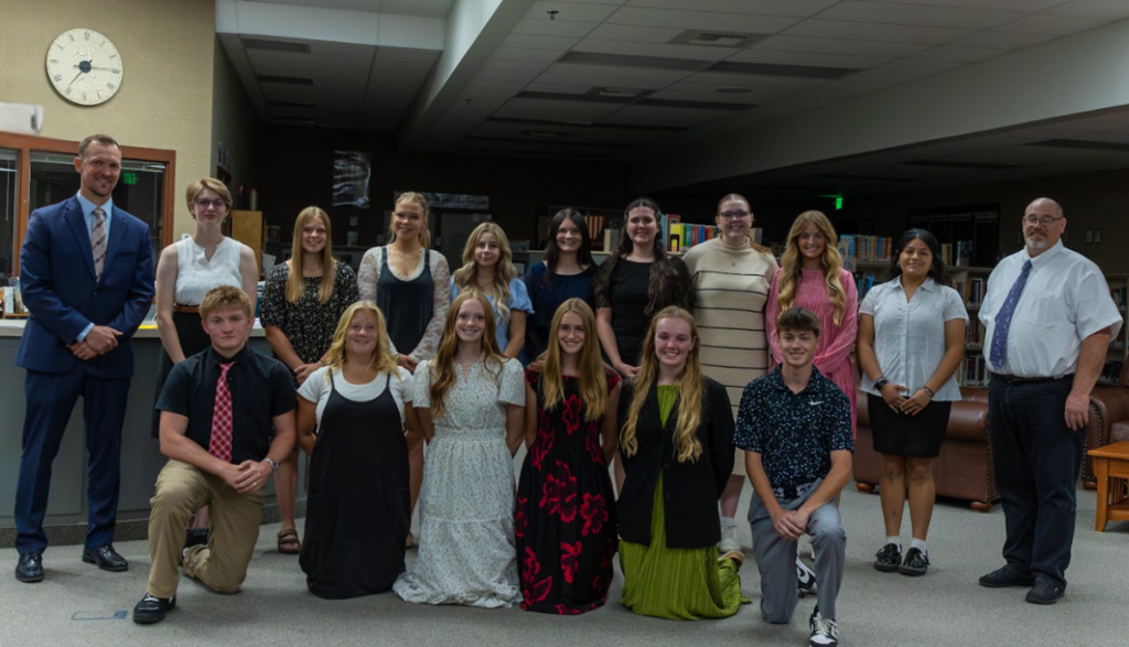 Pictures of honor society induction