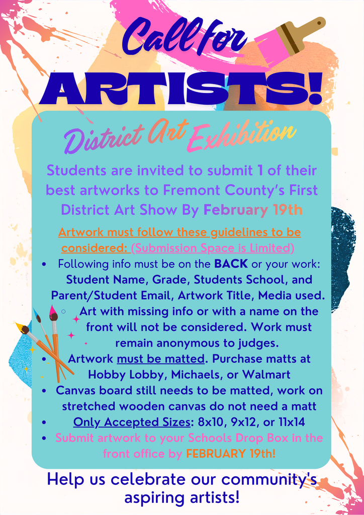 District Art Exhibition Announcement Poster