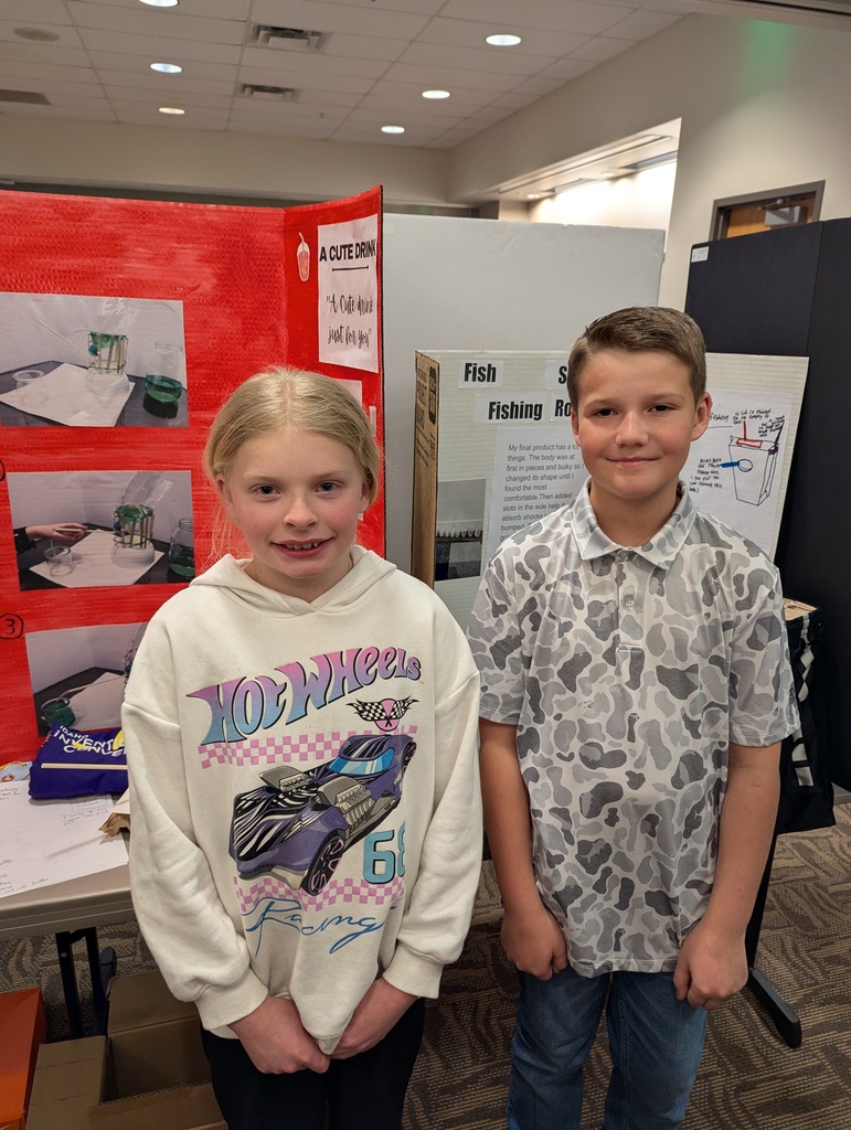 Lottie Frandsen and Boyce Parker with their inventions.
