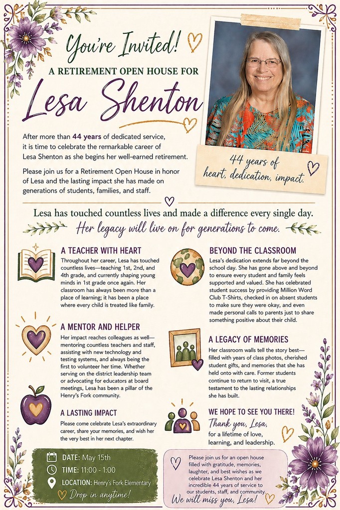 Lesa Shenton Retirement