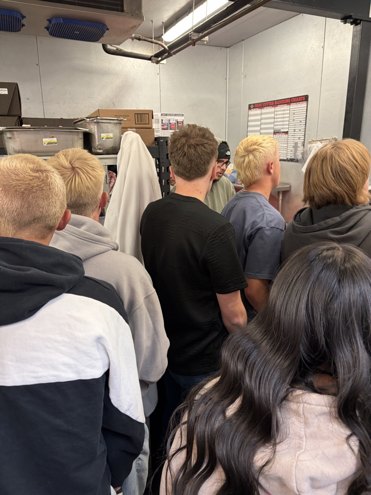 Freezing in the meat room.