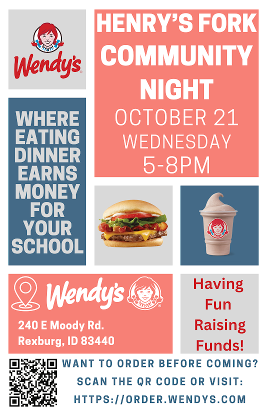 Wendy's Community Night Flyer