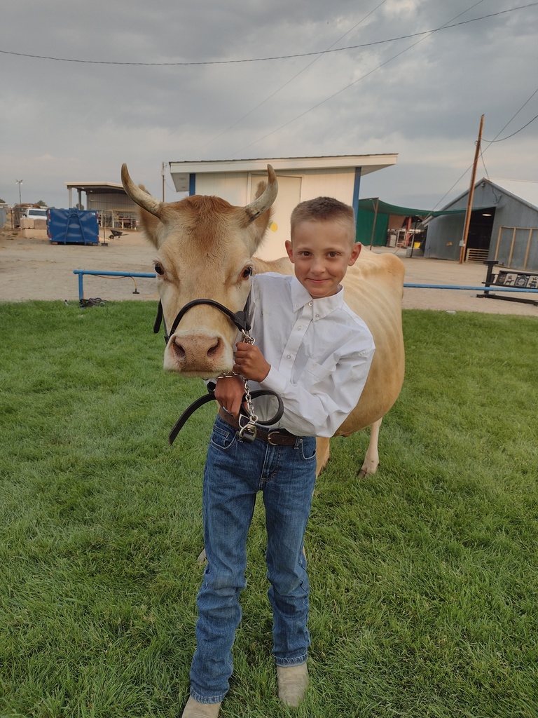 Joseph Place with his dairy cow