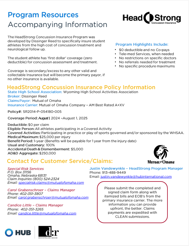 HeadStrong Concussion Program Contact information