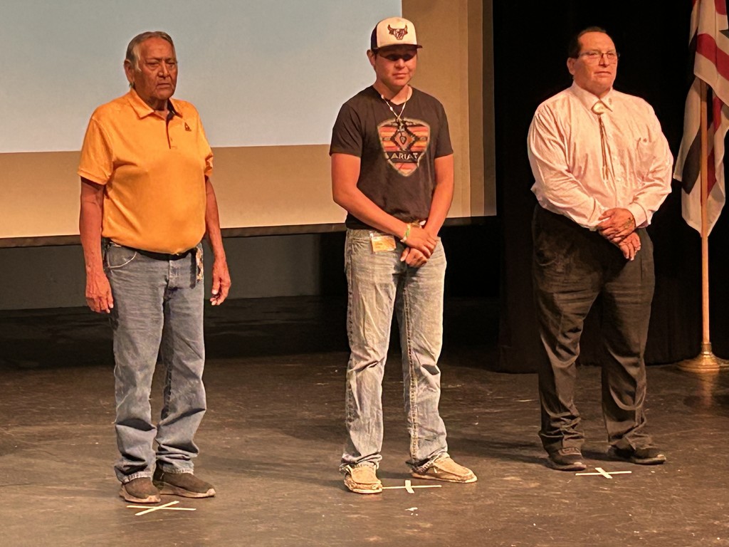 Jeffrey with tribal leaders