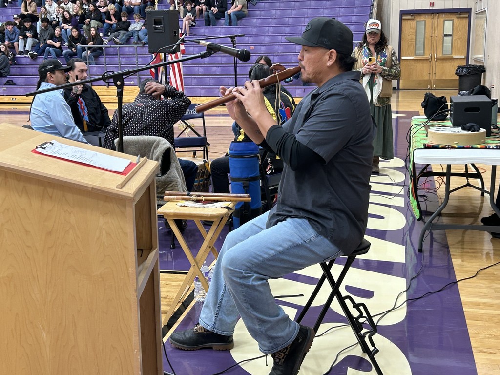 Andrew playing Indian flute