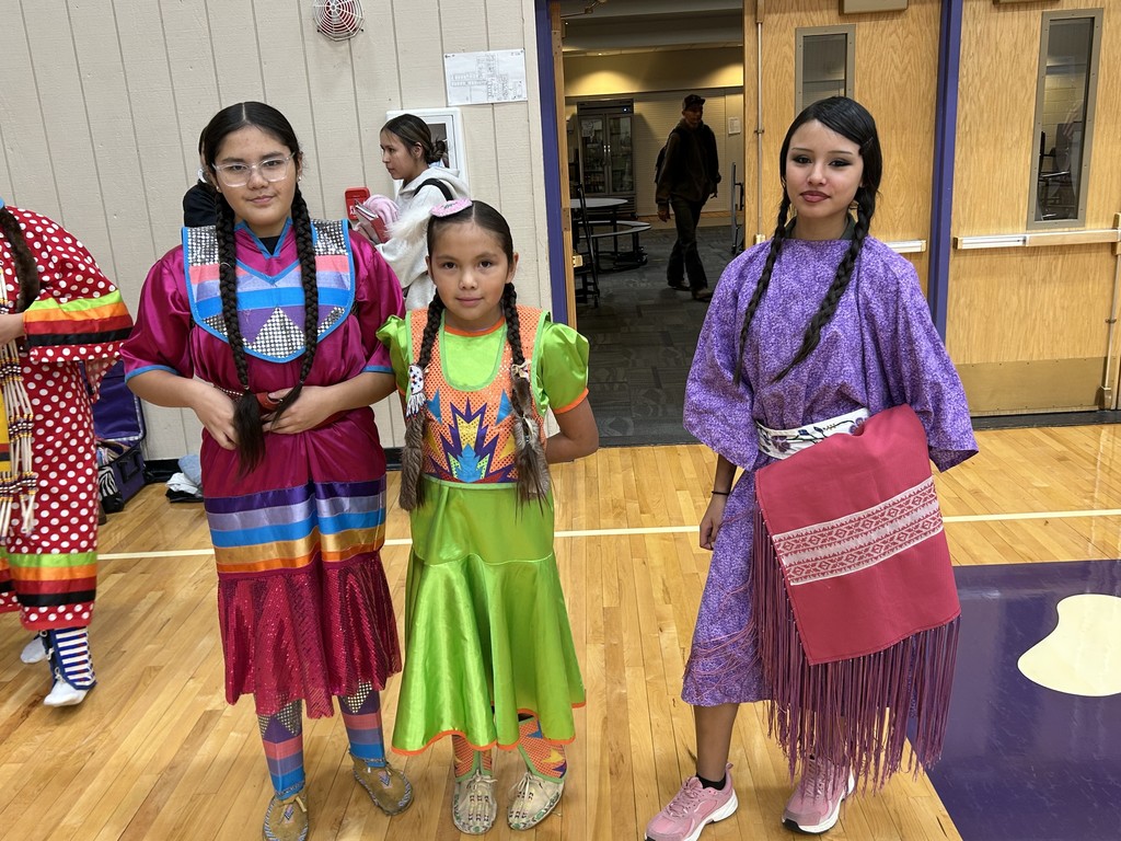 She She, Moryanah, and Celene in regalia