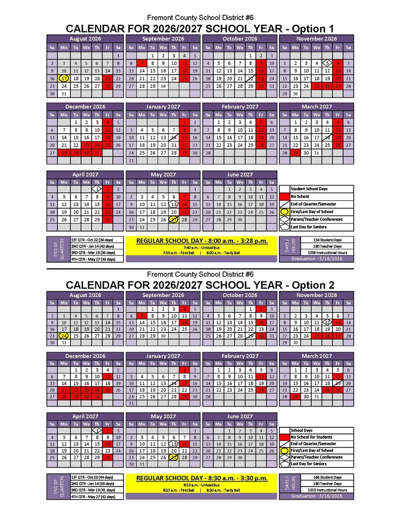 2026-27 Calendar Option Comparison
