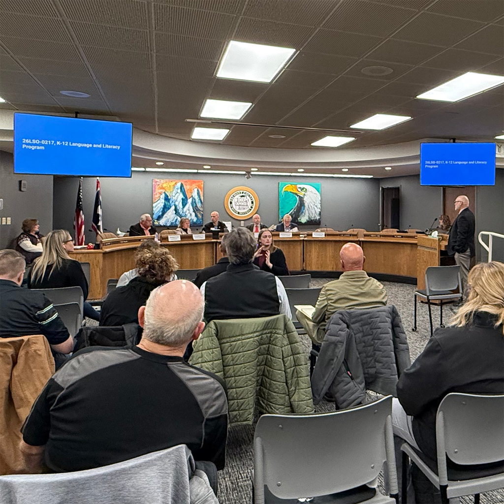 Fremont County School District #6 Superintendent Troy Zickefoose speaks at the Fremont County Legislative Forum on Monday, Dec. 1, hosted by FCSD25 in Riverton.