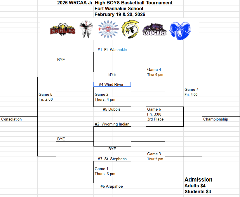 2026 WRCAA JH BBB Bracket
