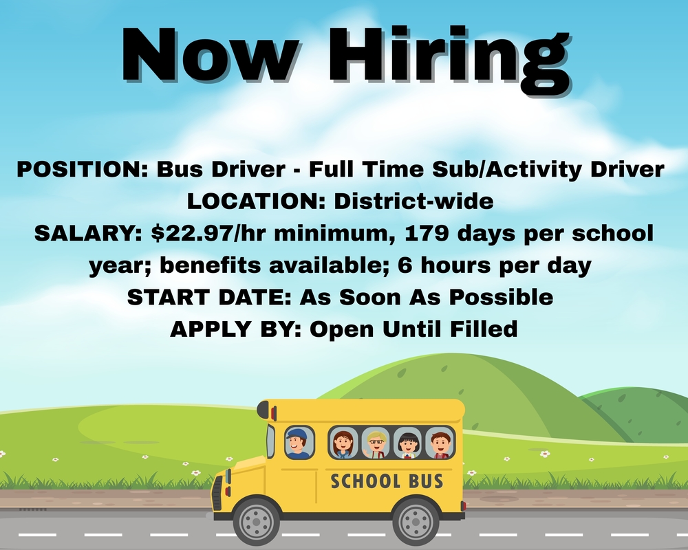Now Hiring Bus Driver