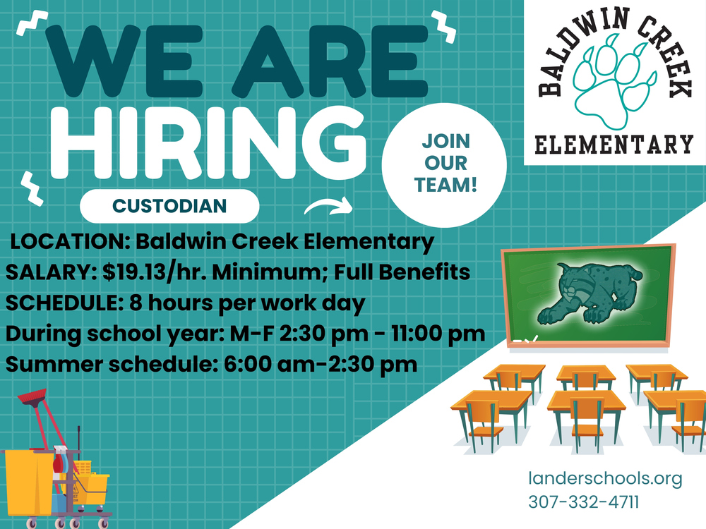 Now Hiring Custodian