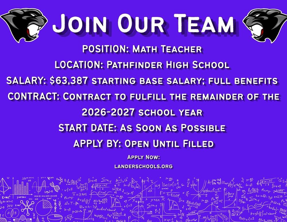 Math Teacher Opening