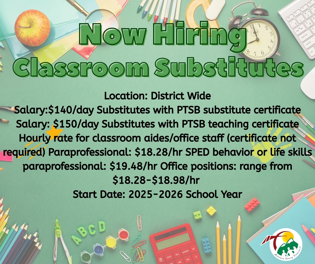 Now Hiring-Substitutes 