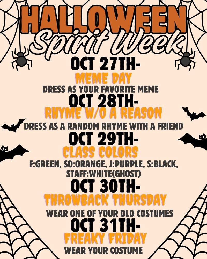 RHS Halloween Spirit Week