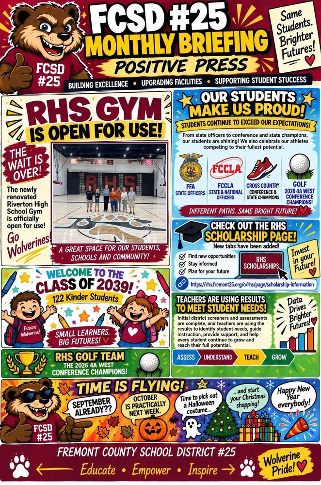 FCSD#25 Positive Press Flyer. See Flyer for details.
